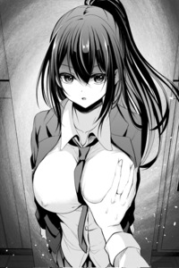 Cuando le tocó las tetas, hace una cara realmente aterradora. cover